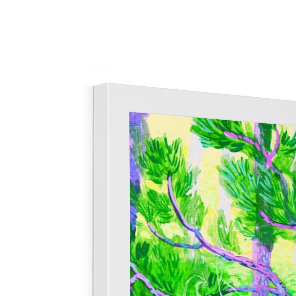 Yogamorgen ingelijste print